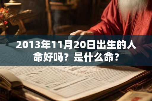 2013年11月20日出生的人命好吗？是什么命？