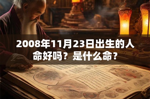 2008年11月23日出生的人命好吗？是什么命？