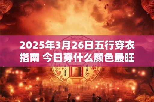 2025年3月26日五行穿衣指南 今日穿什么颜色最旺运