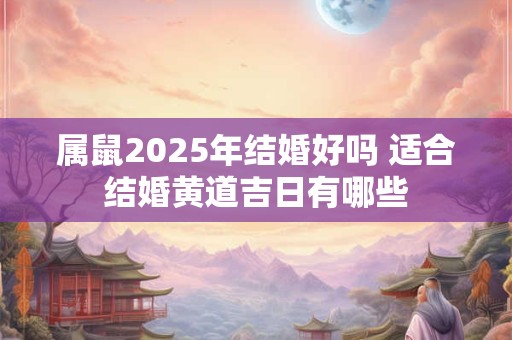 属鼠2025年结婚好吗 适合结婚黄道吉日有哪些 属鼠2025年结婚好吗 适合结婚黄道吉日有哪些