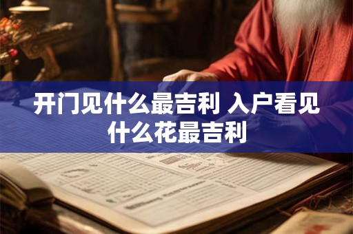 开门见什么最吉利 入户看见什么花最吉利