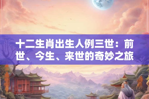 十二生肖出生人例三世:前世、今生、来世的奇妙之旅 十二生肖出生人例三世:前世、今生、来世的奇妙之旅