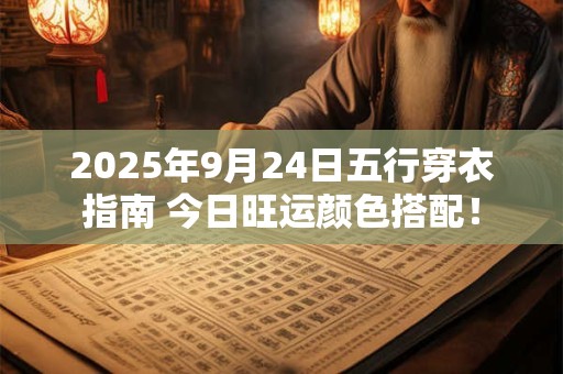 2025年9月24日五行穿衣指南 今日旺运颜色搭配！