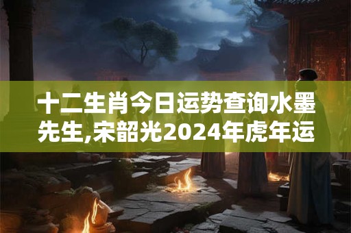 十二生肖今日运势查询水墨先生,宋韶光2024年虎年运程