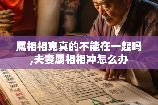 属相相克真的不能在一起吗,夫妻属相相冲怎么办