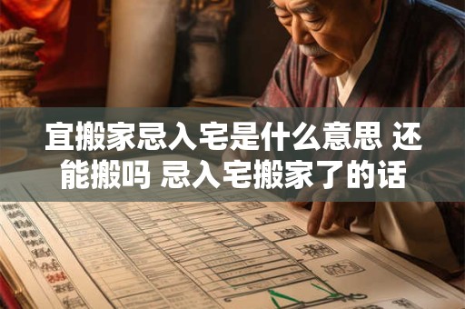 宜搬家忌入宅是什么意思 还能搬吗 忌入宅搬家了的话如何补救