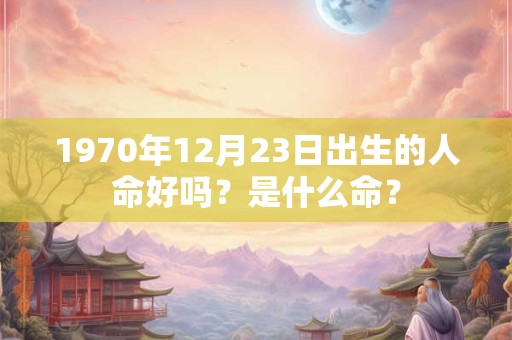 1970年12月23日出生的人命好吗？是什么命？