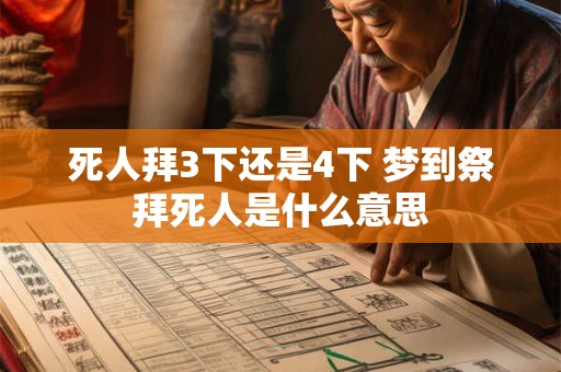 死人拜3下还是4下 梦到祭拜死人是什么意思
