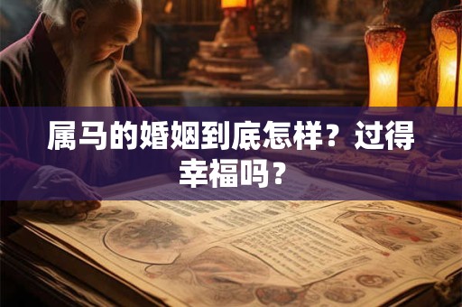 属马的婚姻到底怎样？过得幸福吗？