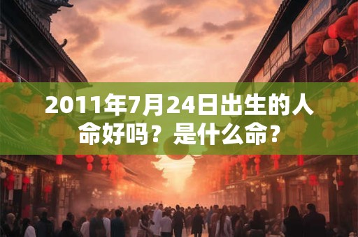 2011年7月24日出生的人命好吗？是什么命？