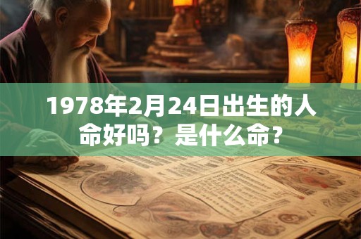 1978年2月24日出生的人命好吗？是什么命？