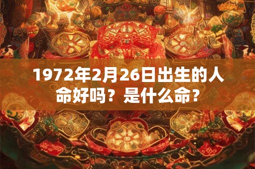 1972年2月26日出生的人命好吗？是什么命？