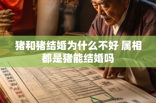 猪和猪结婚为什么不好 属相都是猪能结婚吗