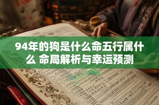 94年的狗是什么命五行属什么 命局解析与幸运预测