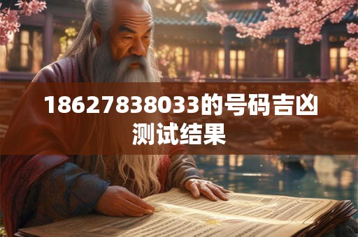 18627838033的号码吉凶测试结果