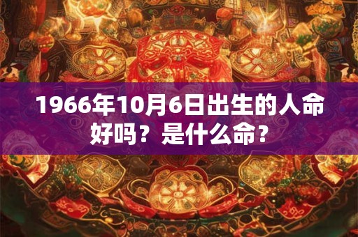 1966年10月6日出生的人命好吗？是什么命？
