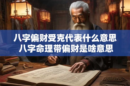 八字偏财受克代表什么意思 八字命理带偏财是啥意思