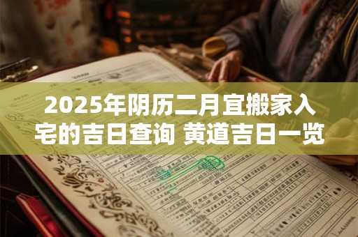 2025年阴历二月宜搬家入宅的吉日查询 黄道吉日一览表