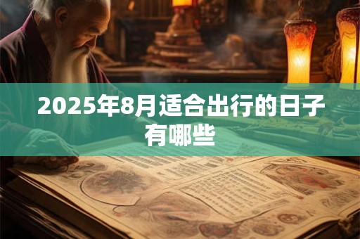 2025年8月适合出行的日子有哪些