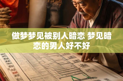 做梦梦见被别人暗恋 梦见暗恋的男人好不好