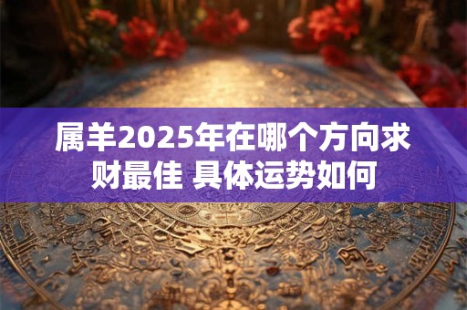 属羊2025年在哪个方向求财最佳 具体运势如何