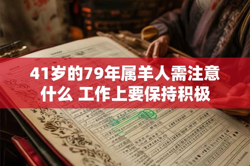 41岁的79年属羊人需注意什么 工作上要保持积极 41岁的79年属羊人需注意什么 工作上要保持积极