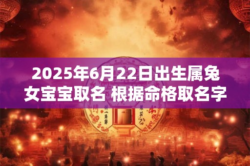 2025年6月22日出生属兔女宝宝取名 根据命格取名字