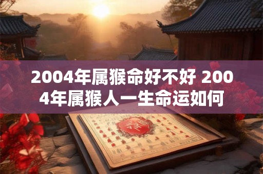 2004年属猴命好不好 2004年属猴人一生命运如何