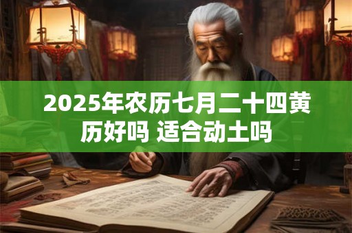 2025年农历七月二十四黄历好吗 适合动土吗