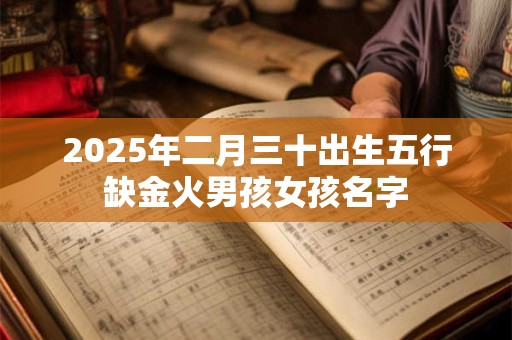 2025年二月三十出生五行缺金火男孩女孩名字