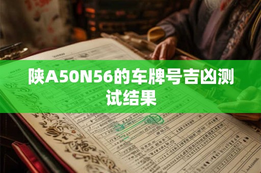 陕A50N56的车牌号吉凶测试结果