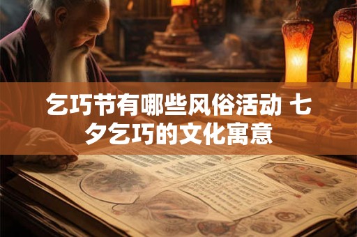 乞巧节有哪些风俗活动 七夕乞巧的文化寓意