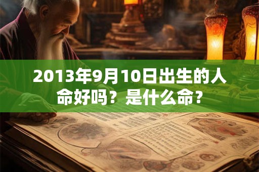 2013年9月10日出生的人命好吗？是什么命？