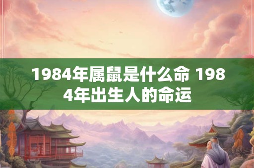 1984年属鼠是什么命 1984年出生人的命运