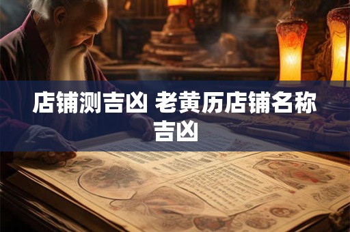 店铺测吉凶 老黄历店铺名称吉凶