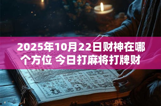 2025年10月22日财神在哪个方位 今日打麻将打牌财运方位！