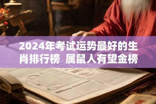 2024年考试运势最好的生肖排行榜  属鼠人有望金榜题名