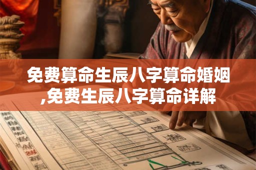 免费算命生辰八字算命婚姻,免费生辰八字算命详解