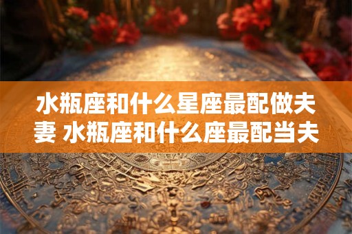 水瓶座和什么星座最配做夫妻 水瓶座和什么座最配当夫妻