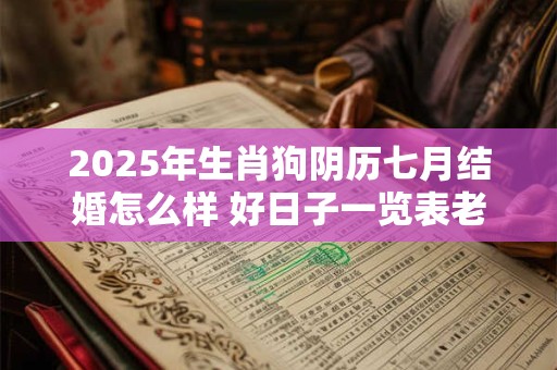2025年生肖狗阴历七月结婚怎么样 好日子一览表老黄历