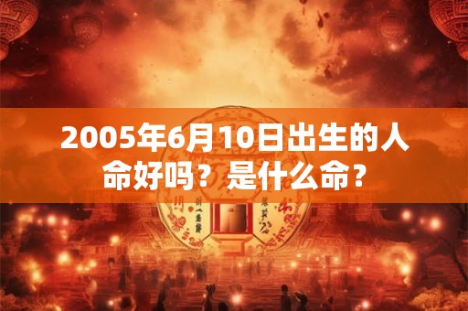 详细阅读:2005年6月10日出生的人命好吗?是什么命? 2005年6月10日出生的人命好吗?是什么命?