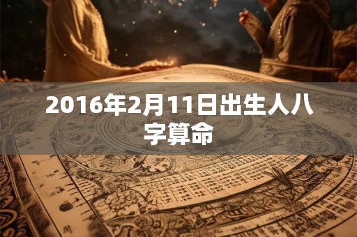 2016年2月11日出生人八字算命