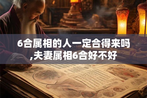 6合属相的人一定合得来吗,夫妻属相6合好不好