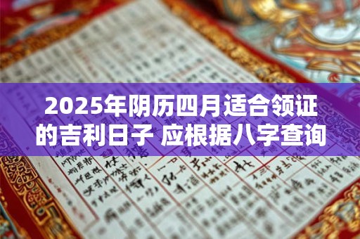 2025年阴历四月适合领证的吉利日子 应根据八字查询