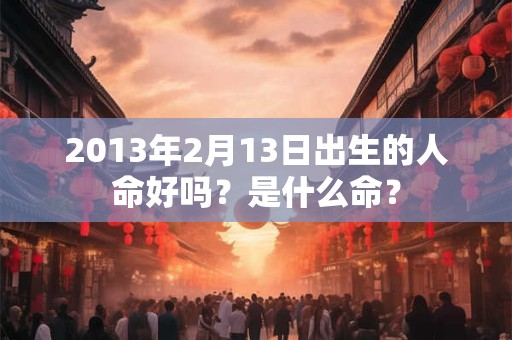 2013年2月13日出生的人命好吗？是什么命？