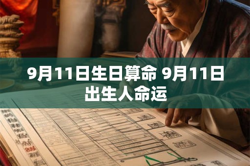 9月11日生日算命 9月11日出生人命运