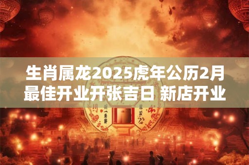 生肖属龙2025虎年公历2月最佳开业开张吉日 新店开业日子