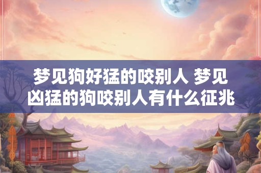 梦见狗好猛的咬别人 梦见凶猛的狗咬别人有什么征兆