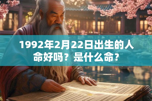 1992年2月22日出生的人命好吗？是什么命？