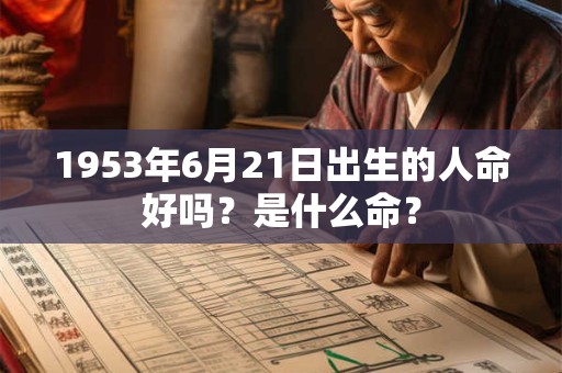1953年6月21日出生的人命好吗？是什么命？
